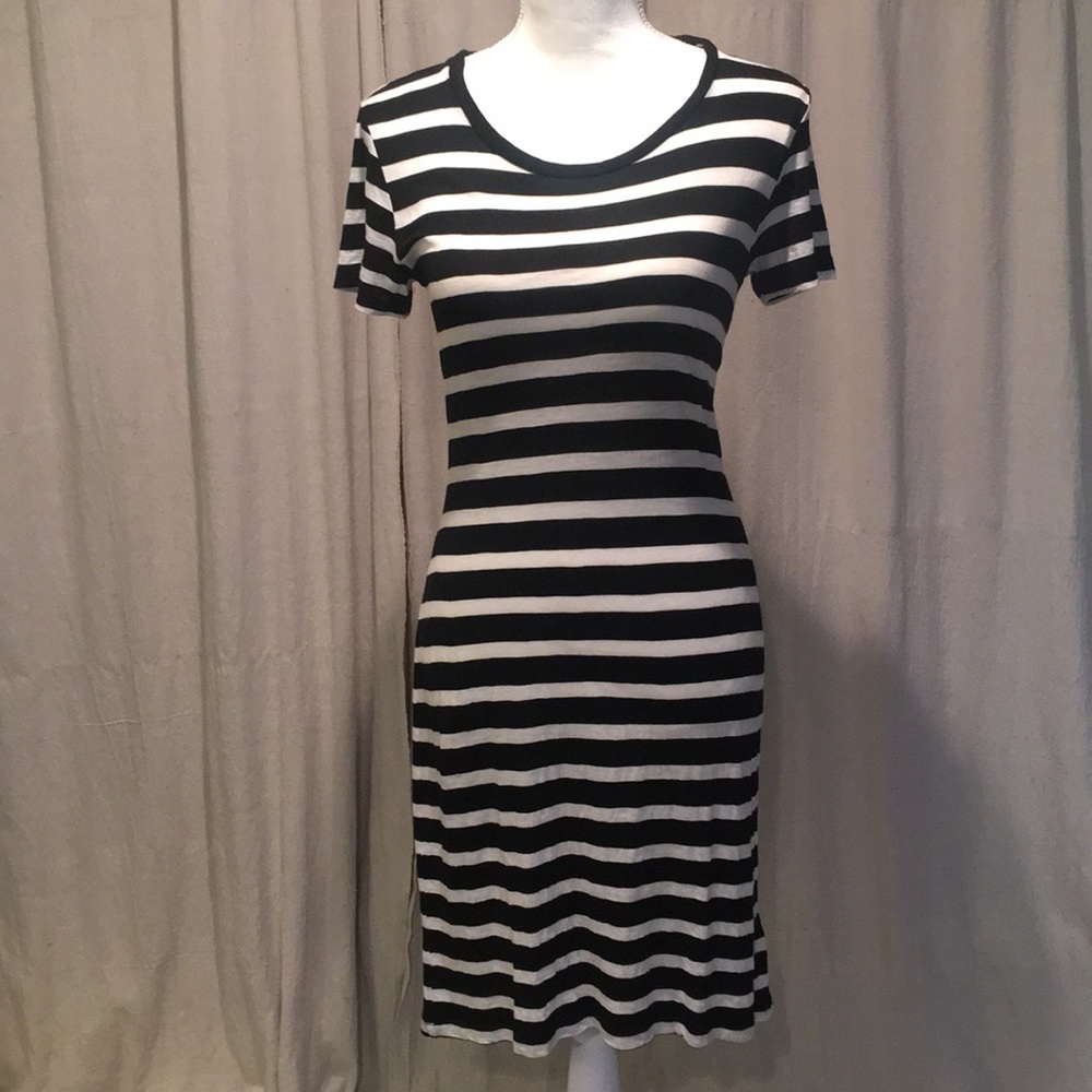 Lily Aldridge for Velvet striped dress